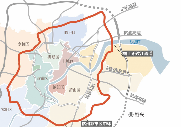 杭州中环穿隧道过钱塘江！连接大江东与海宁