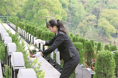 “这不仅是一项服务 更是一种人文关怀” 90后礼仪师“代客祭扫” 一天鞠躬近百次
