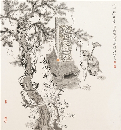 “画里有话” 周剑成水墨漫画展在杭举办