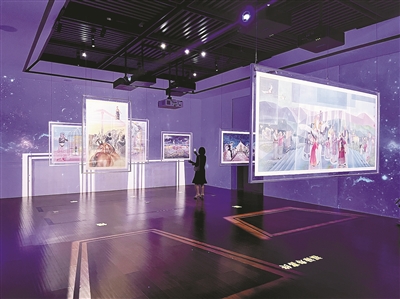 声光电与绘画艺术的融合 “醒来”画作亮相径山竹茶书院