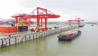 实现杭州千吨货轮通江达海  下沙港开港试运行