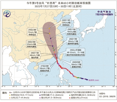 超强台风“杜苏芮”今天登陆并将影响杭州