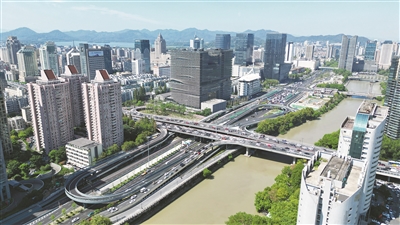 环城北路—天目山路（中河立交—古翠路）提升改造工程完工 50分钟 横穿杭城