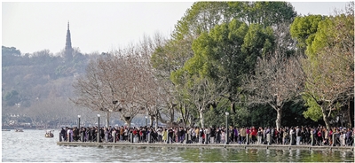 春节假期杭州景区（景点）共接待游客1350.67万人次