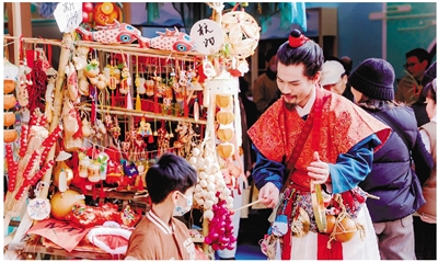 武林广场举办“年货大集” 杭州年礼馆里体验“南宋过大年”